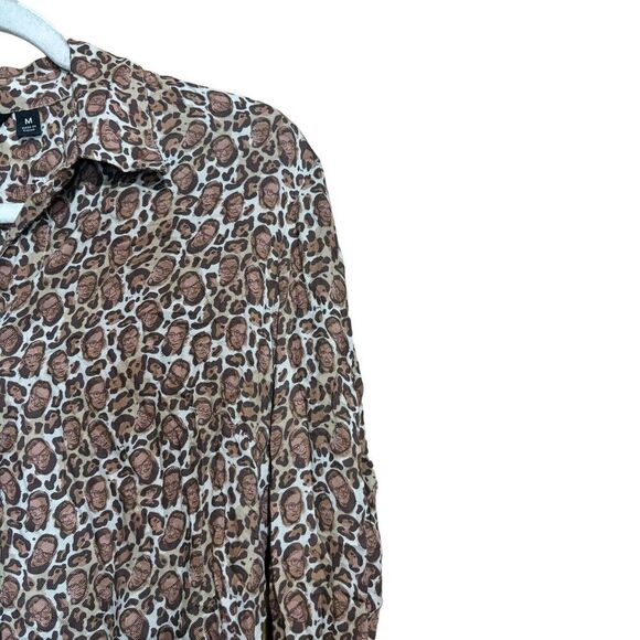 Betabrand Top Womens Medium Multicolor Ruth Bader Ginsburg Button Up Blouse - Picture 3 of 9